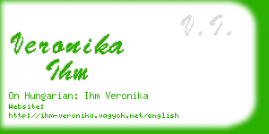 veronika ihm business card
